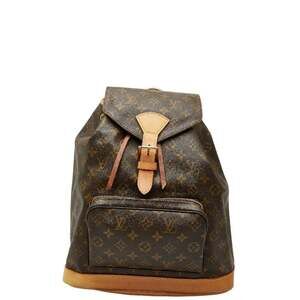 LOUIS VUITTON Authentic Brown Monogram Leather Backpack